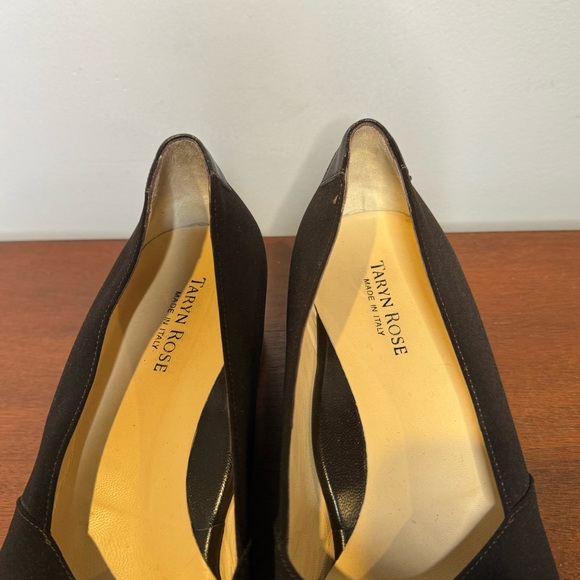 Taryn Rose low wedge peep toe shoes 11 - Picture 6 of 9